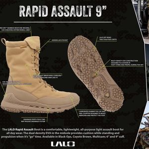 Bottes De Combat Lalo Rapid Assault 6" MultiCam - Neuves, Taille UK 9 (EUR 44)